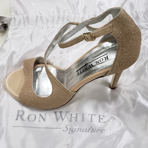 Ron White Signature Tan Sparkle Sandals - Picture 4 of 7